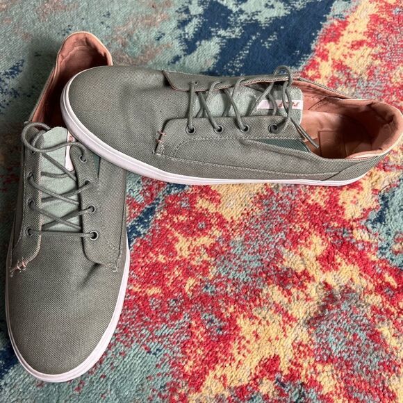 Reef Olive Green Canvas Womens Shoes Size 8 - Picture 1 of 5